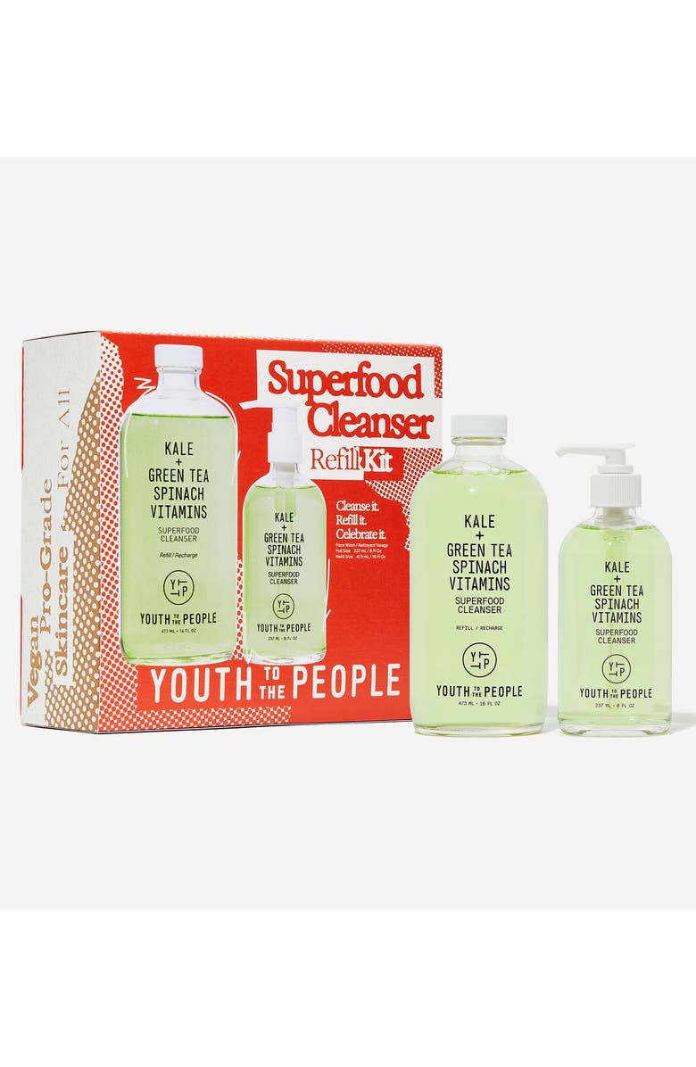 Youth to the People Superfood Cleanser Refill Kit (Limited Edition) $107 Value, Alternate, color, 