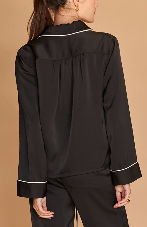 Crescent Pajama-style Shirt In Black