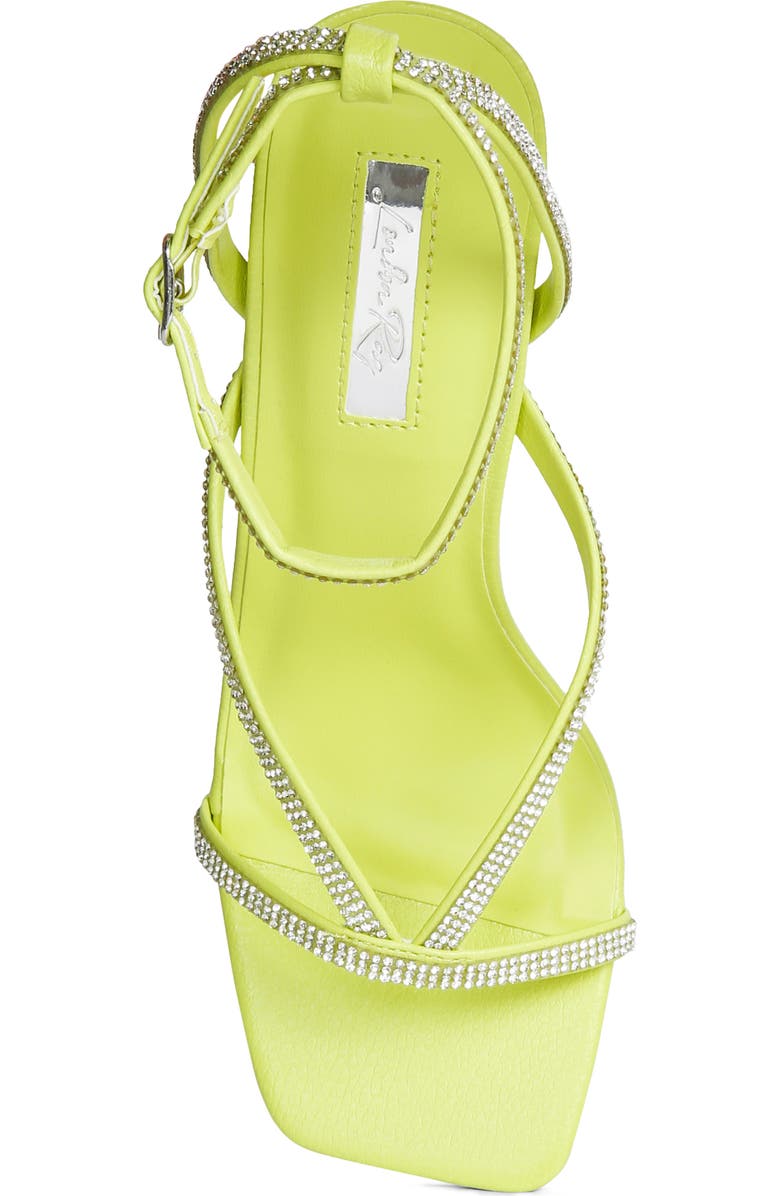 LONDON RAG Crush It Diamante Mid Heel Sandal, Alternate, color, Lime