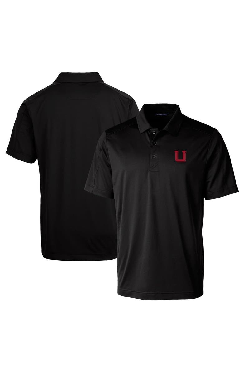Cutter & Buck Men's Cutter & Buck Black Utah Utes Team Logo Big & Tall Prospect Textured Stretch Polo, Alternate, color, 