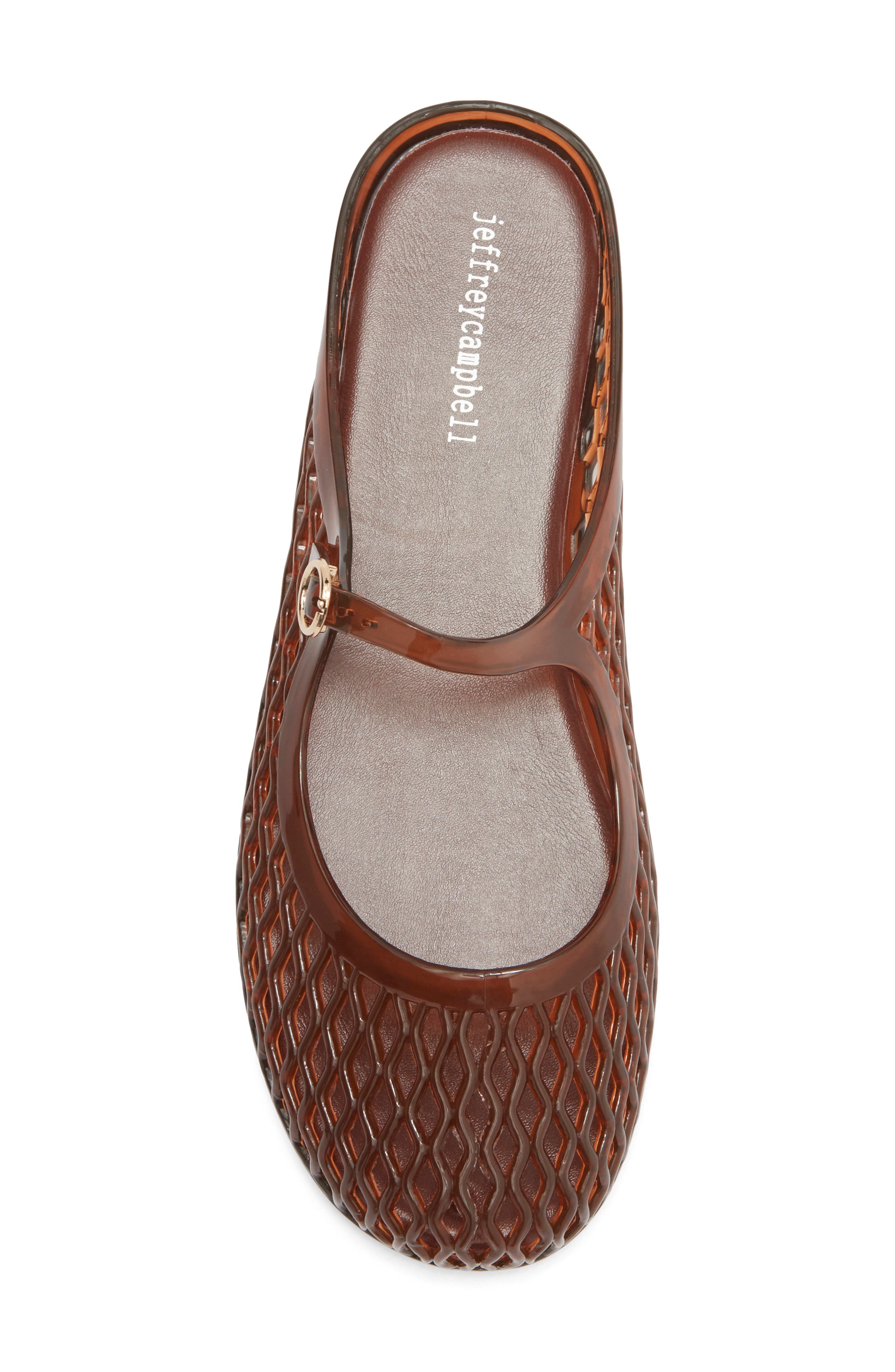 Jeffrey Campbell Adorable Jelly Mary Jane Mule, Alternate, color, Brown