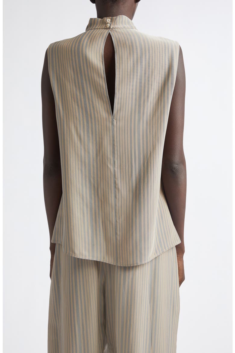 Penny Stripe Sleeveless Draped Top, Alternate, color, TIDAL STRIPE