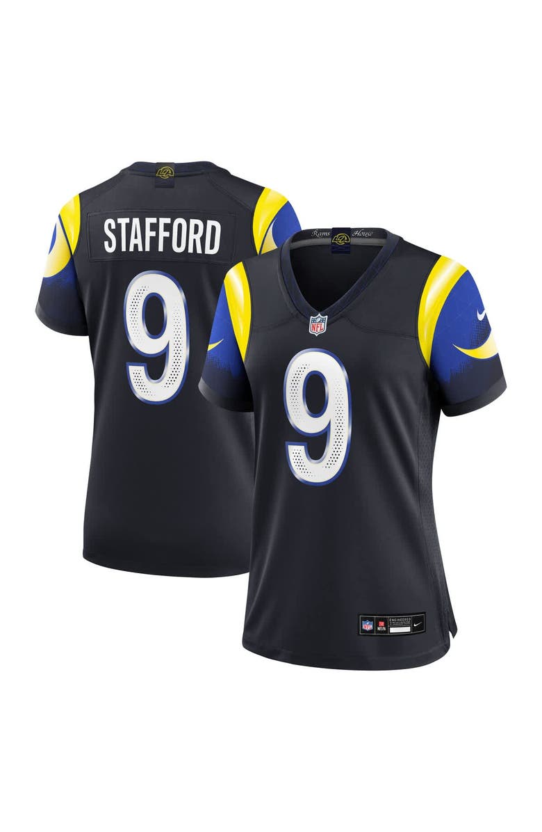 Nike Women's Nike Matthew Stafford Midnight Blue Los Angeles Rams 2025 Rivalries Collection Game Jersey, Main, color, Dark Blue