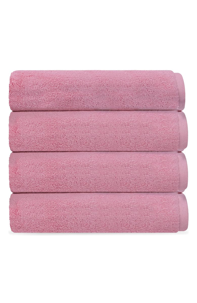 DePera Puresoft 4-Piece Turkish Cotton Bath Towel Set, Main, color, Pink
