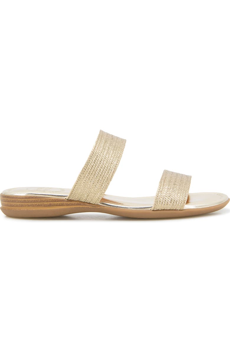 André Assous Nabila Flat Sandal, Alternate, color, Platino Raffia