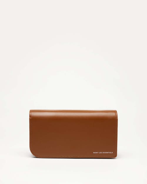 Want Les Essentiels De La Vie Want Les Essentiels Arch Smooth Leather Wallet On Strap In Cuero