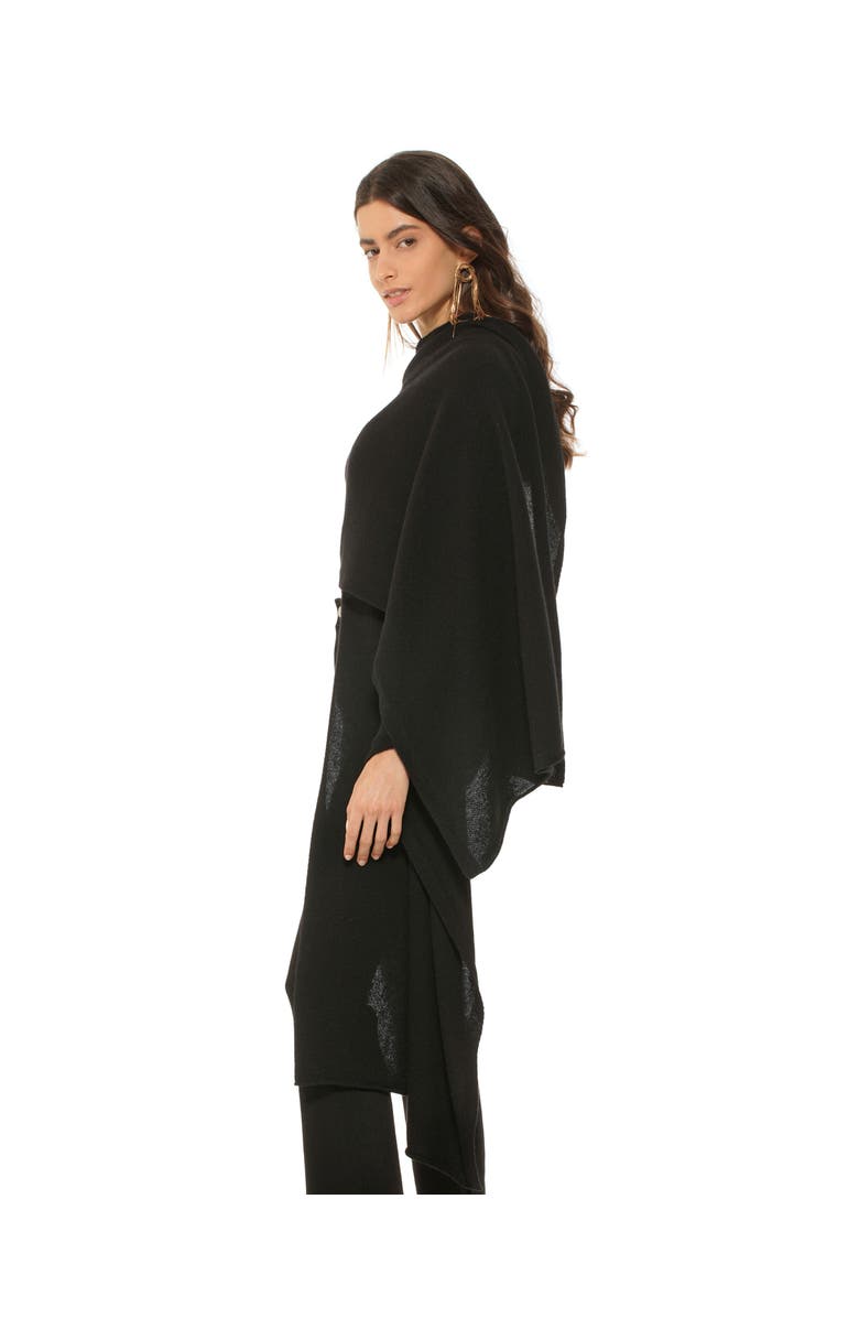 Monticelli Cashmere Pure Cashmere Feather-Light Maxi Wrap Stole, Alternate, color, Black