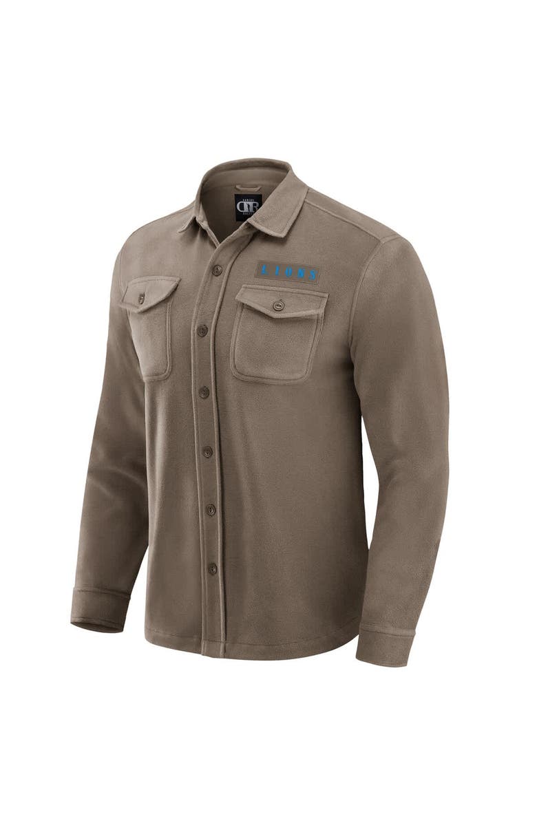 Darius Rucker Collection by Fanatics Men's Darius Rucker Collection by Fanatics Tan Detroit Lions Polar Fleece Cozy Button-Up Shirt, Alternate, color, Tan