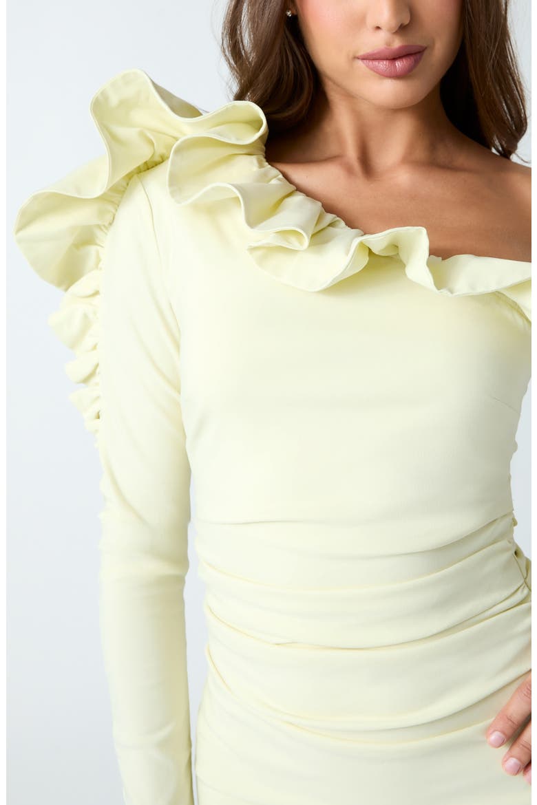 Zendaiah One-Shoulder Minidress, Alternate, color, ICE GREEN