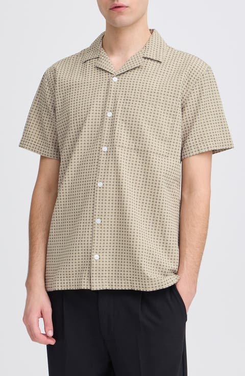Short Sleeve Cotton Button-Up Shirt