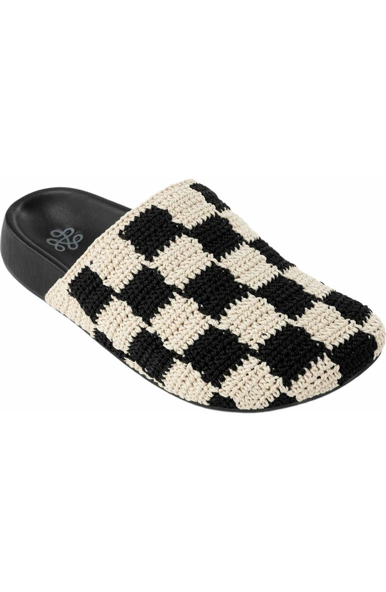 The Sak Bolinas Crochet Clog Shoe, Alternate, color, Black Check