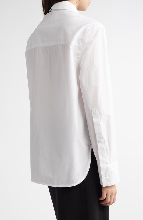 Loulou Studio Alim Cotton Poplin Button-up Shirt In White