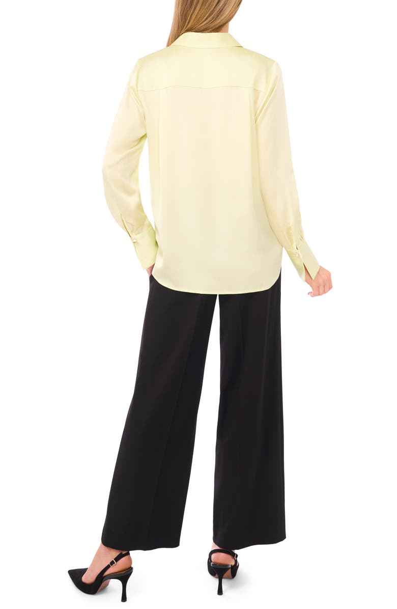 Halogen<sup>®</sup> Collared Charmeuse Popover Top, Alternate, color, White Jade