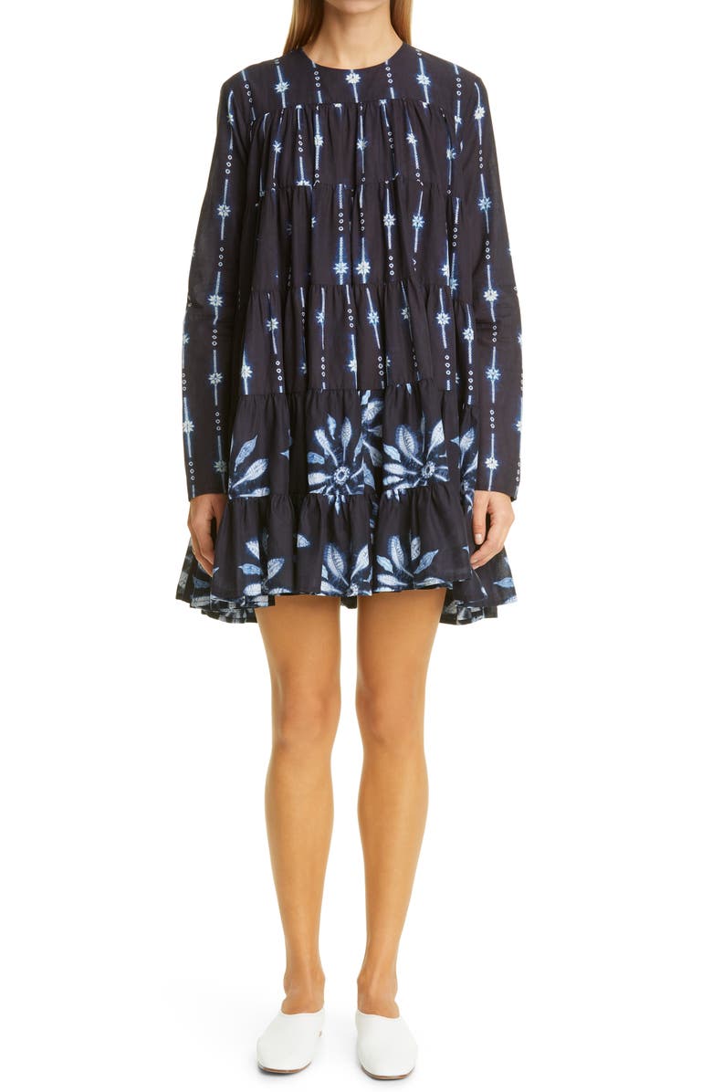 Merlette Soliman Tiered Long Sleeve Dress, Main, color,