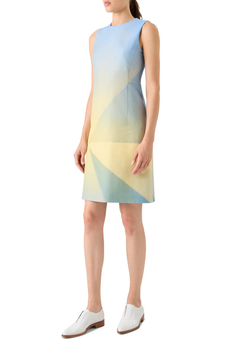 Sunbeam Double Face Silk & Cotton Blend Sheath Dress, Alternate, color, YELLOW MULTI