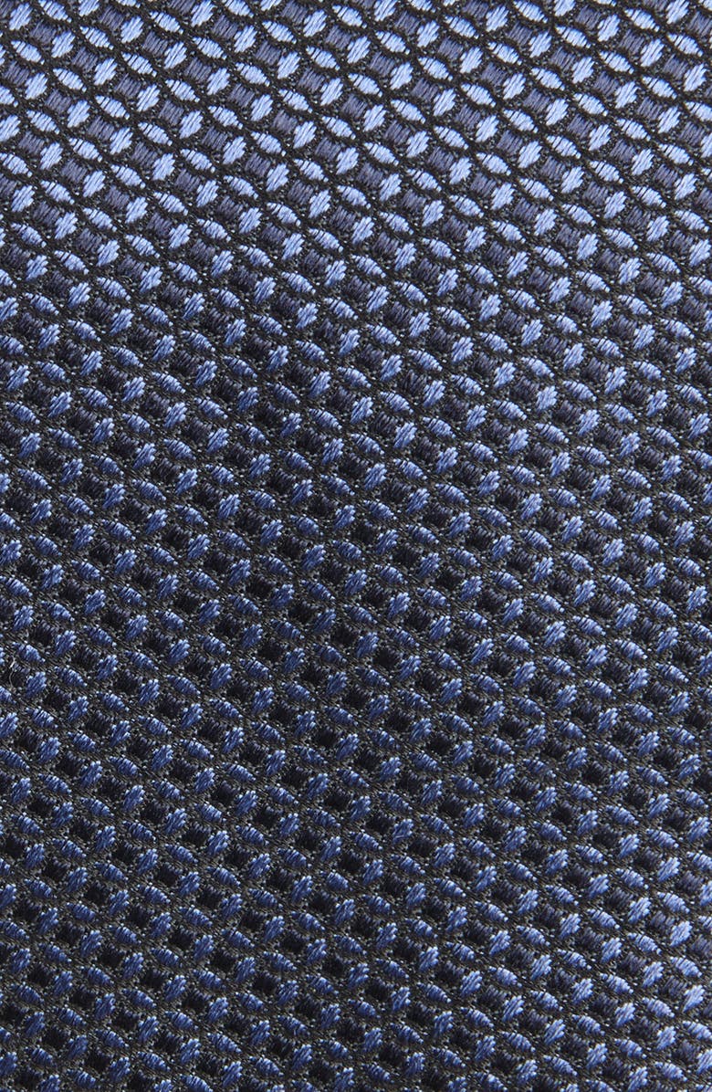 Canali Neat Silk Tie, Alternate, color, Blue