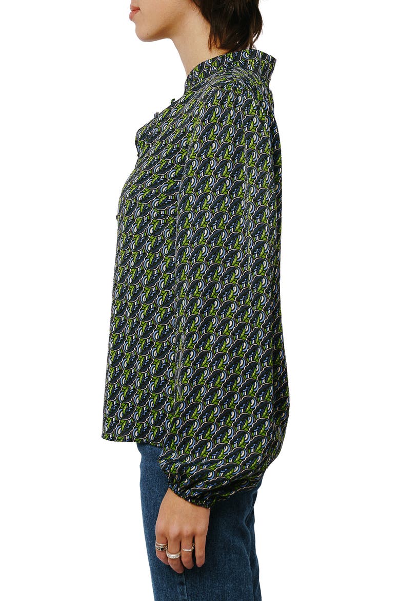 Maive Printed Button-Up Top, Alternate, color, BLACK MULTI