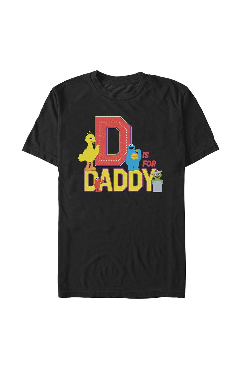 Sesame Street<sup>®</sup> Men's Sesame Street D Is for Daddy Graphic T-Shirt, Main, color, Black