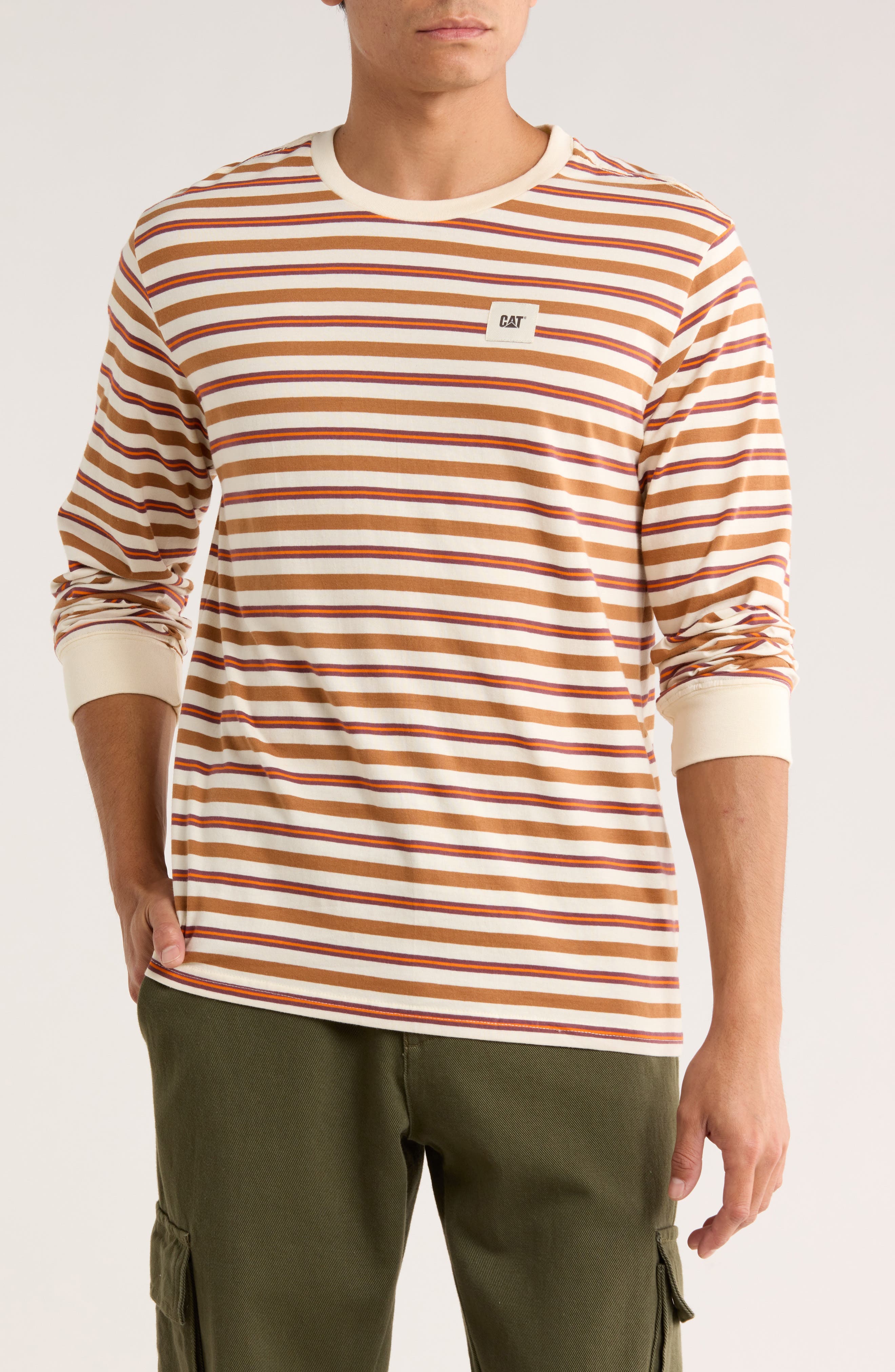 CAT WWR Relax Stripe Long Sleeve T-Shirt