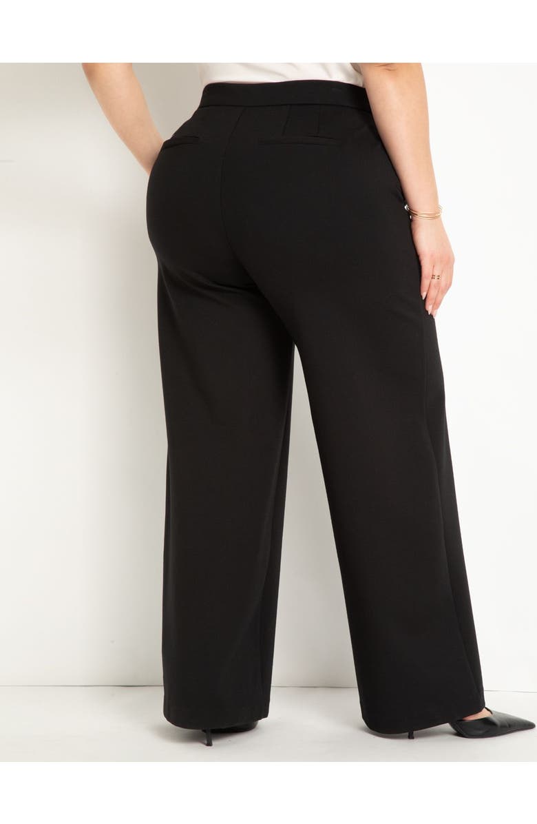 ELOQUII The Ultimate Stretch Wide Leg Pant, Alternate, color, Totally Black