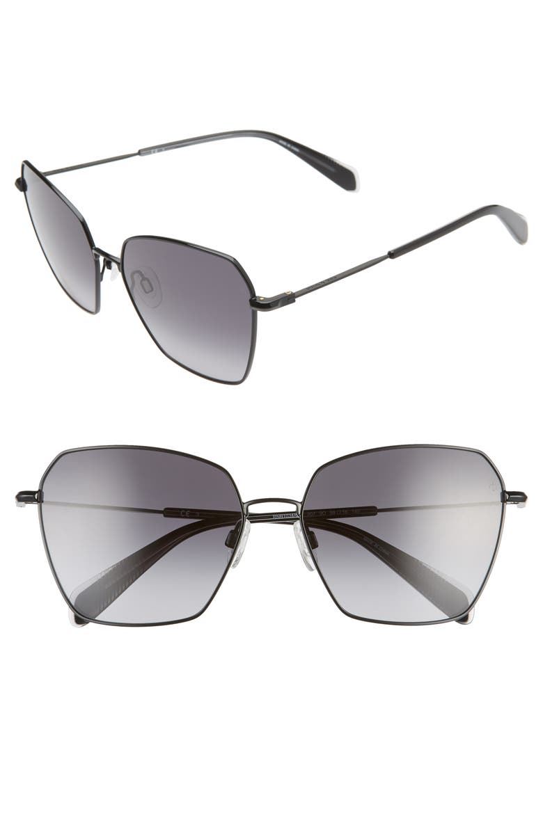 rag & bone 58mm Irregular Sunglasses, Main, color,