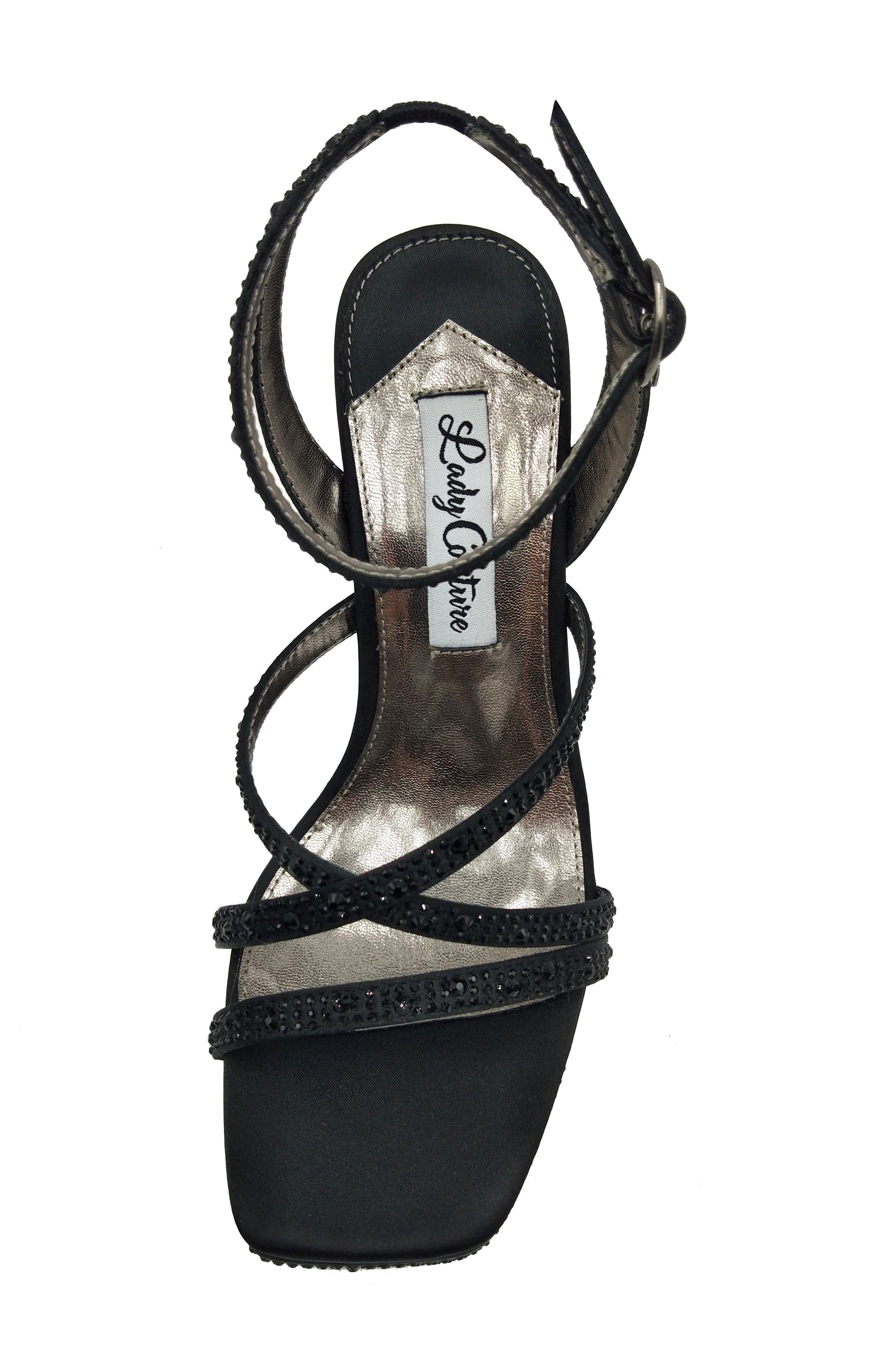 LADY COUTURE Rhinestone Wedge Sandal, Alternate, color, 