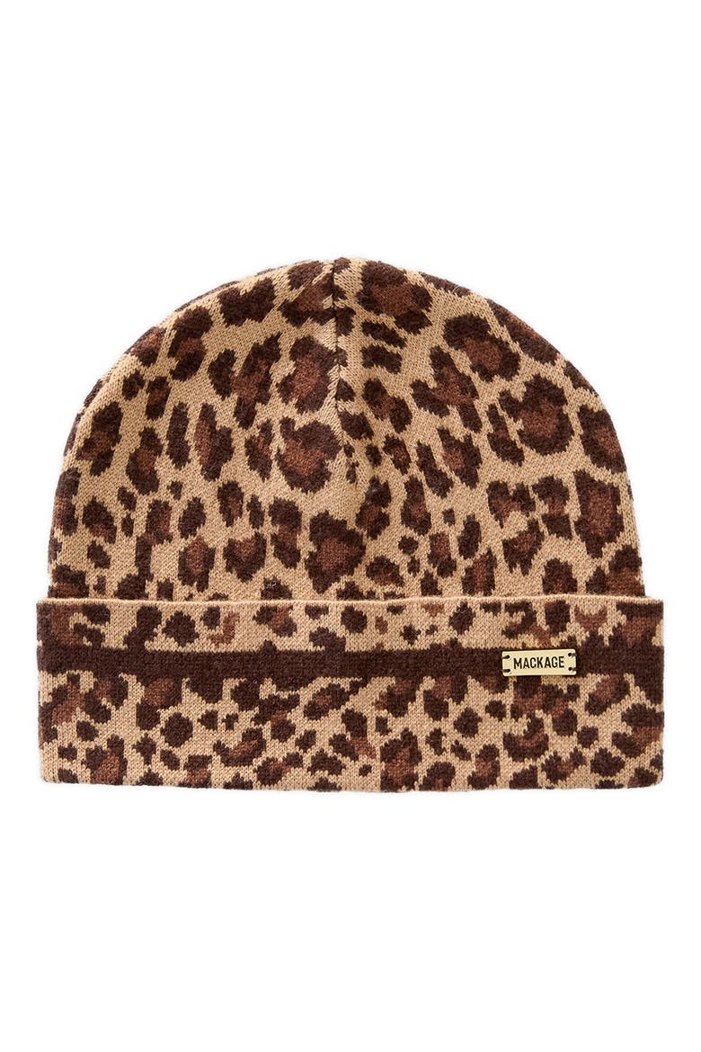 Kiko Cheetah Jacquard Beanie, Main, color, CHEETAH