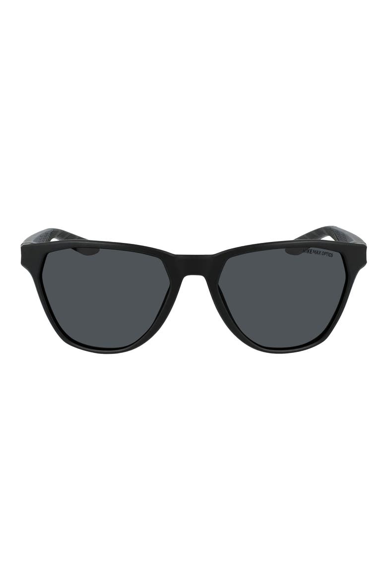 Maverick Rise 56mm Tea Cup Sunglasses, Main, color, MATTE BLACK/DARK GREY
