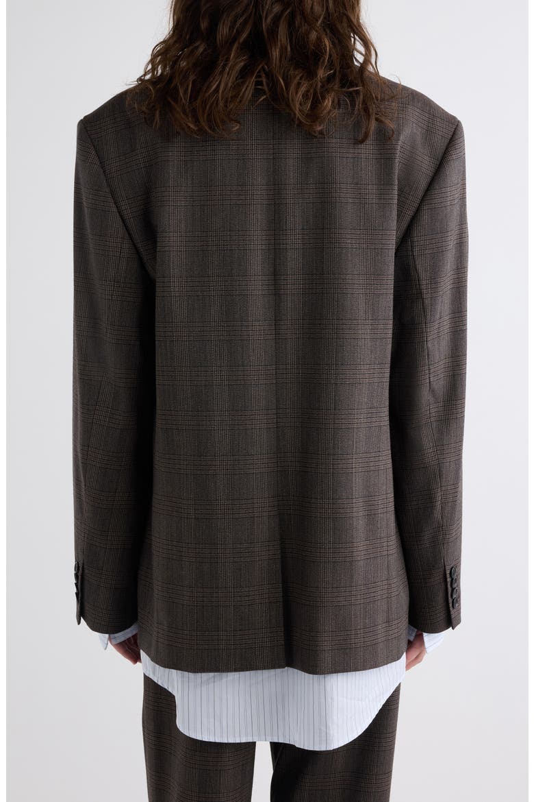 Julago Plaid Wool Blend Blazer, Alternate, color, BROWN/ BLACK