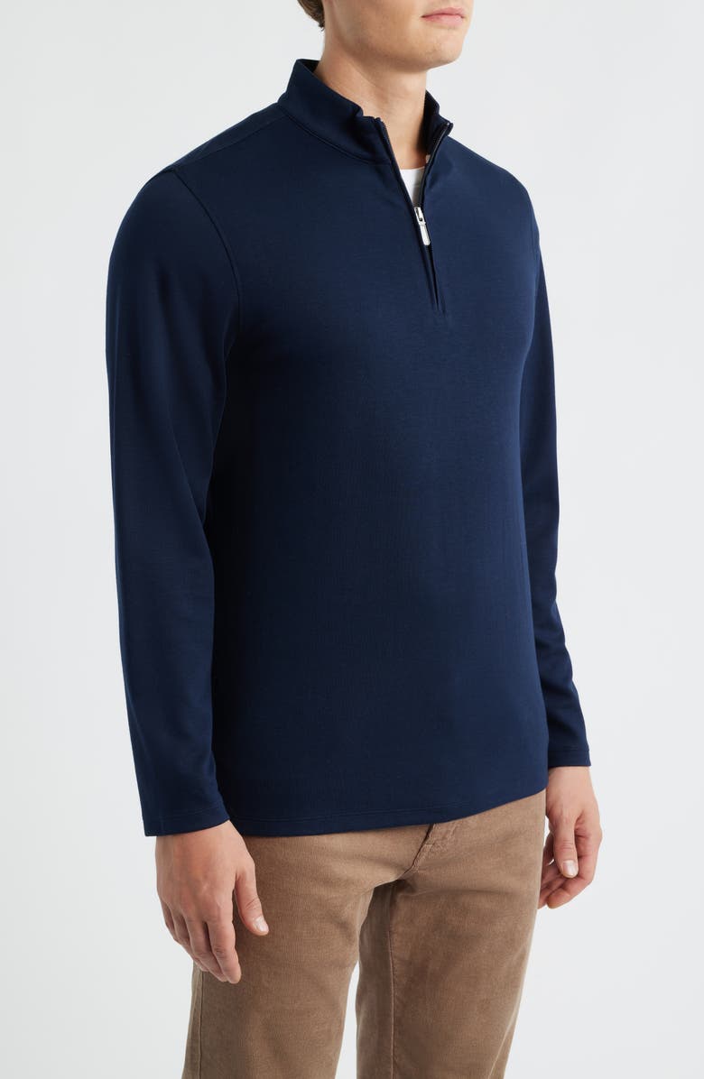 Mizzen+Main KPI Quarter Zip Pullover, Alternate, color, Navy