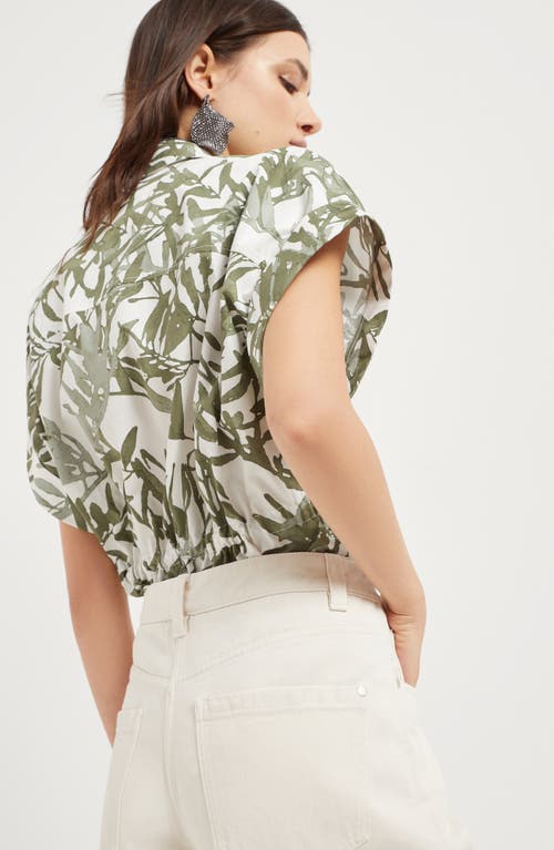 Brunello Cucinelli Cropped Trousers In Ecru