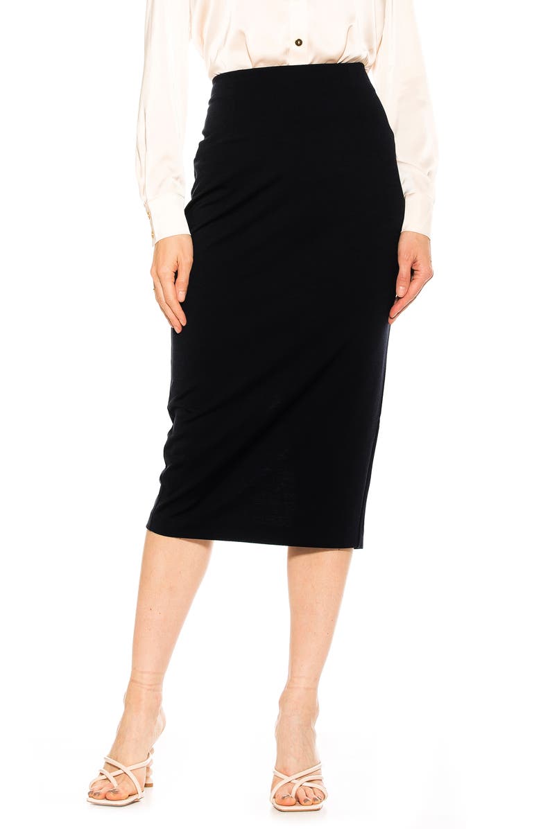 Alexia Admor Jacki Pencil Midi Skirt, Main, color, Black