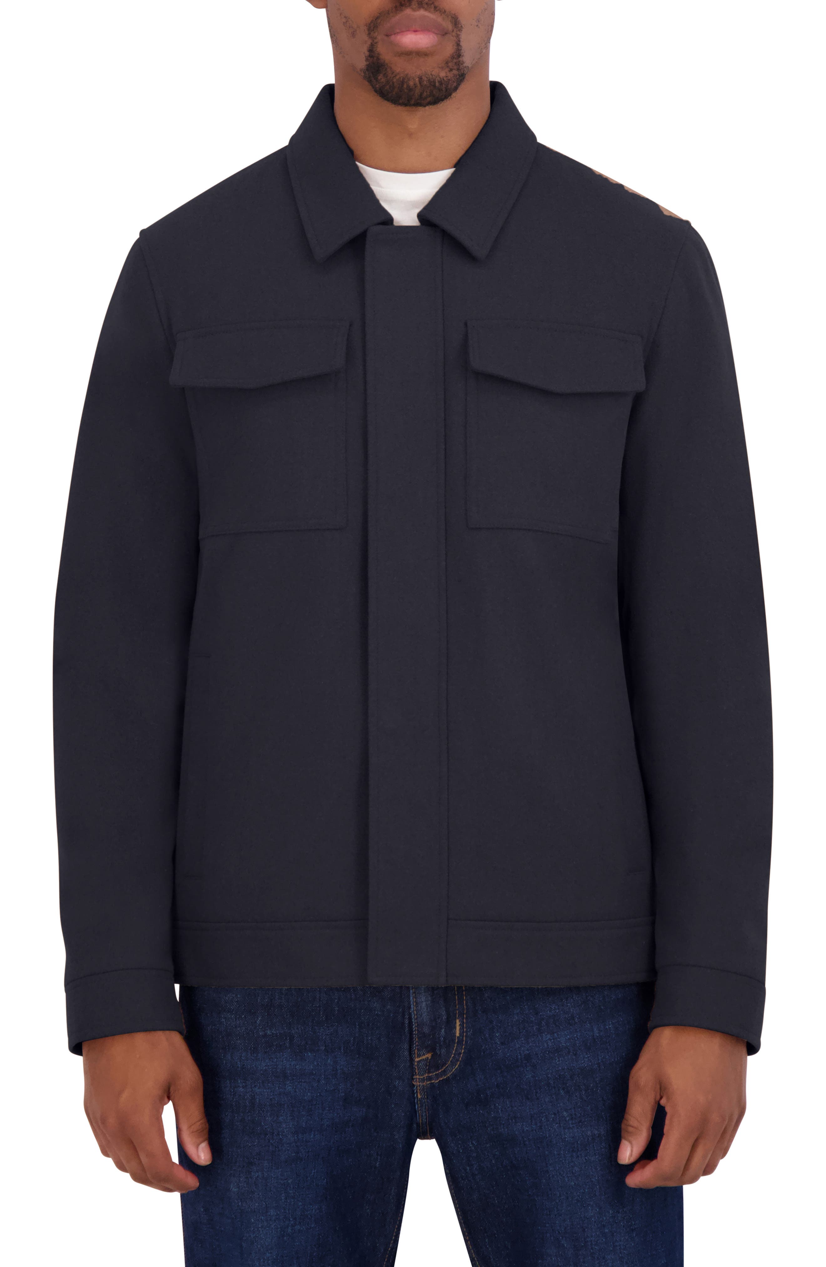 Nautica Water Resistant Wool Blend Coat