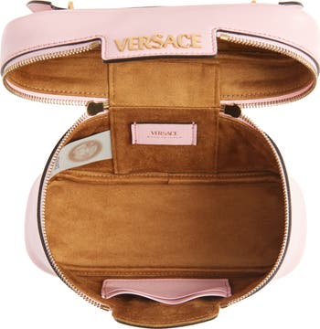 Logo Tag Leather Vanity Bag