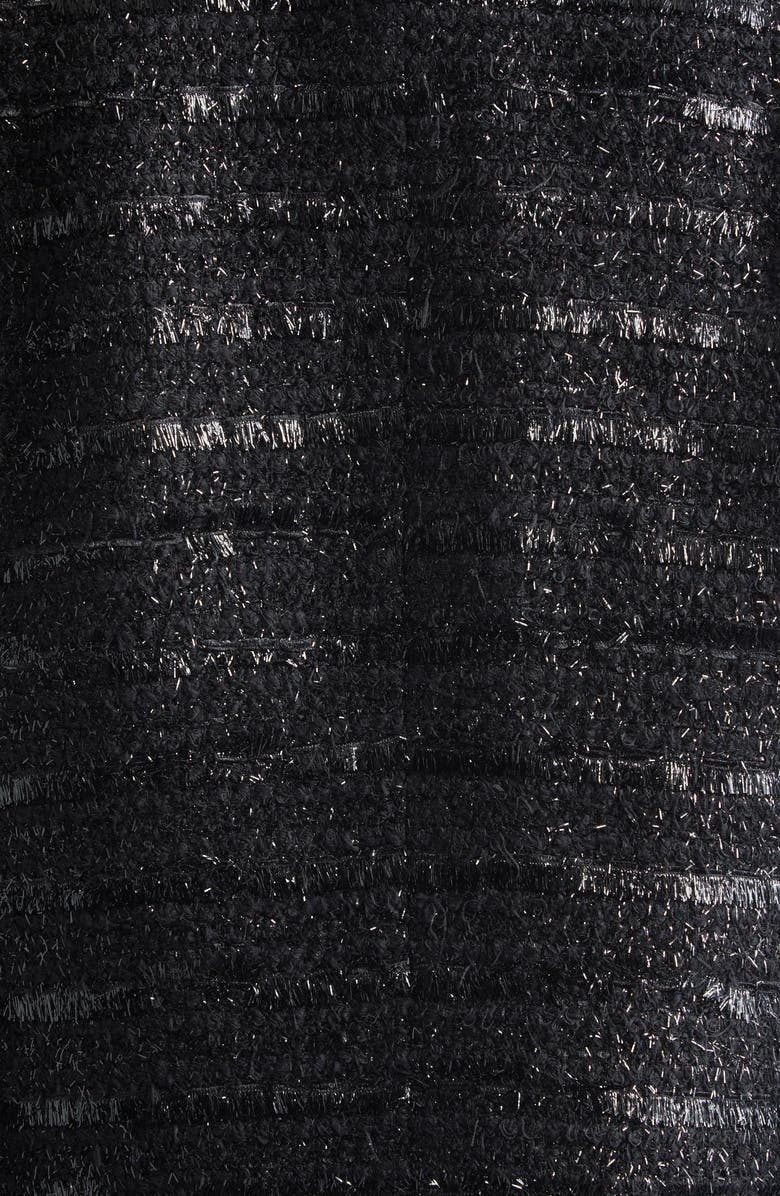ST. JOHN Metallic Tweed Jacket, Alternate, color, Black