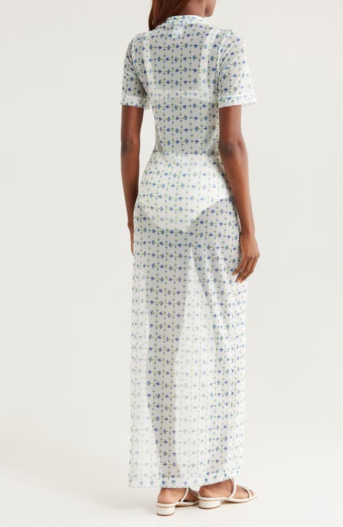 HUTCH HUTCH SHEER MESH COVER-UP SHIRTDRESS