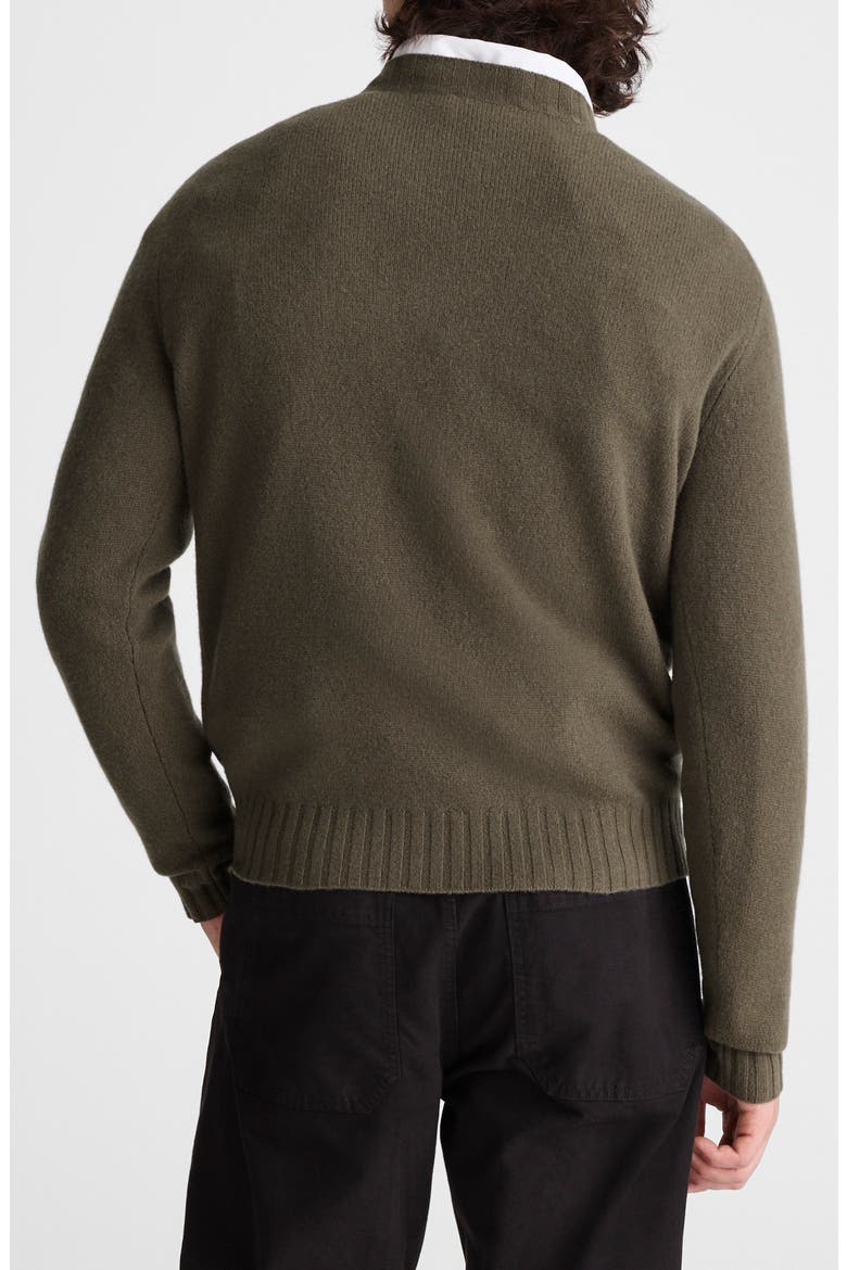 Crewneck Heritage Merino Wool Sweater, Alternate, color, DRIFTWOOD BROWN