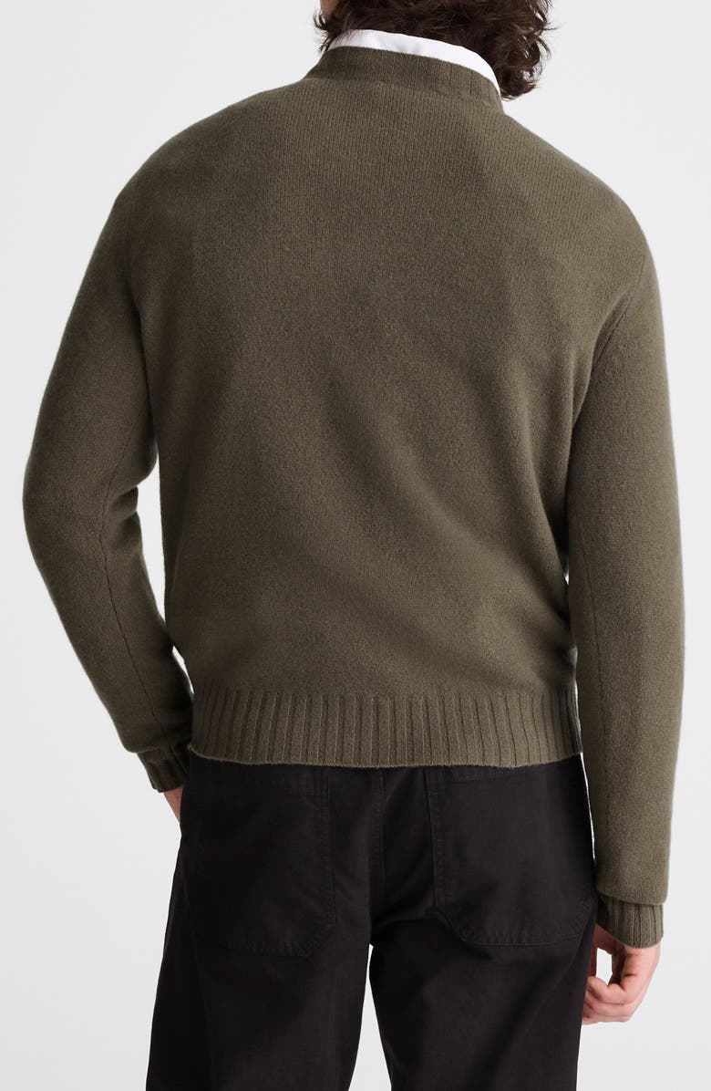 Madewell Crewneck Heritage Merino Wool Sweater, Alternate, color, Driftwood Brown