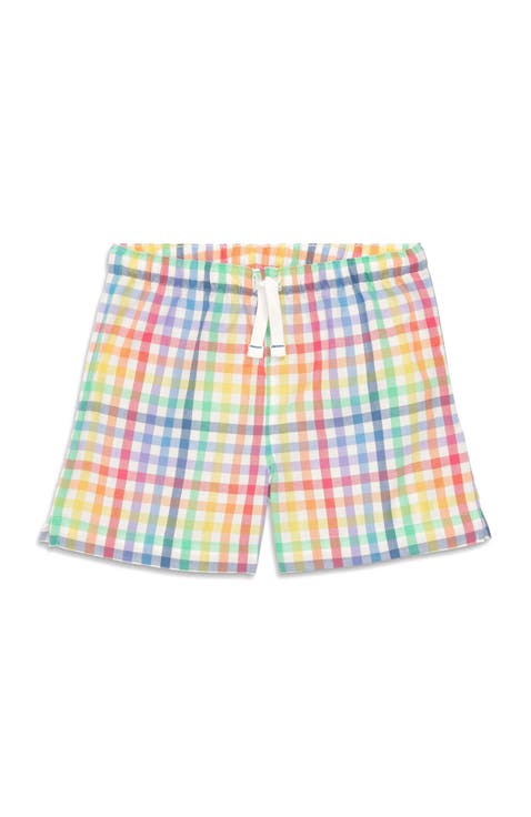 Kids Pj Short In Rainbow Plaid (Toddler, Little Kid, Big Kid)