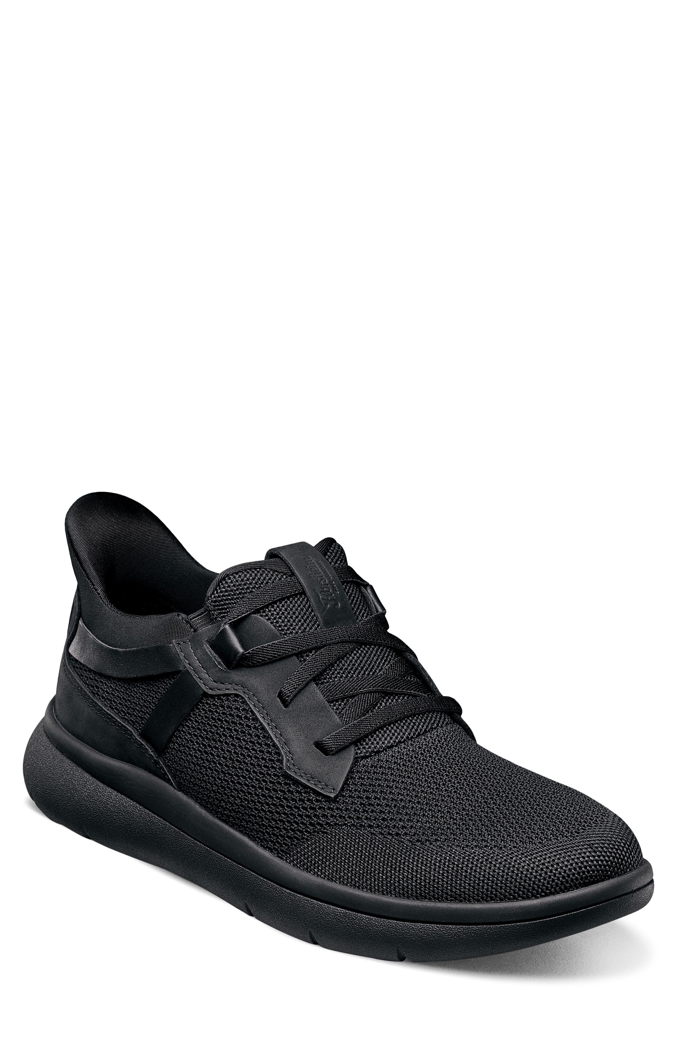 Florsheim Fleet Knit Elastic Sneaker, Main, color, Black