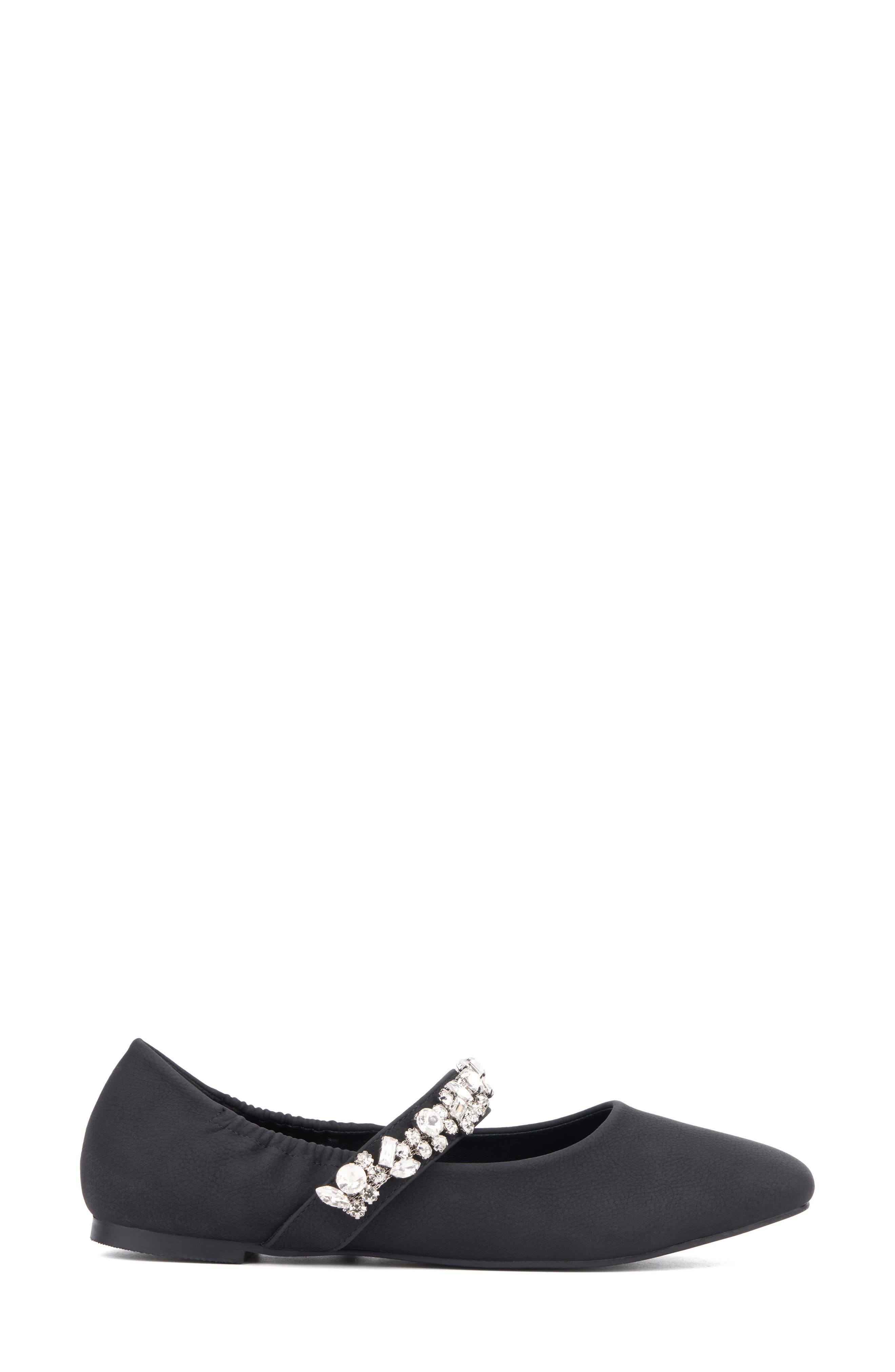NEW YORK AND COMPANY Paxley Crystal Strap Flat, Alternate, color, Black