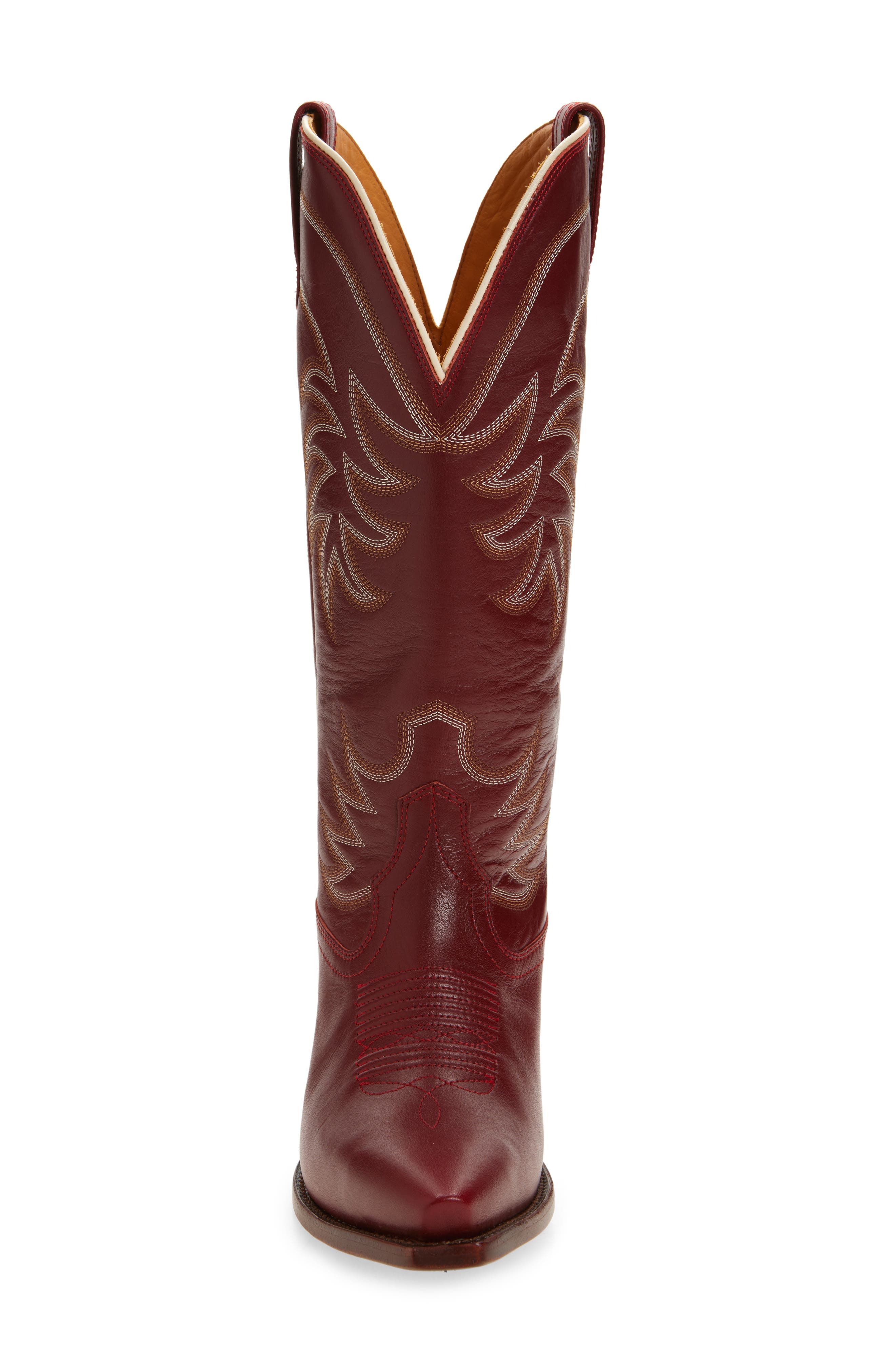 The Annie Western Boot, Alternate, color, SCARLET