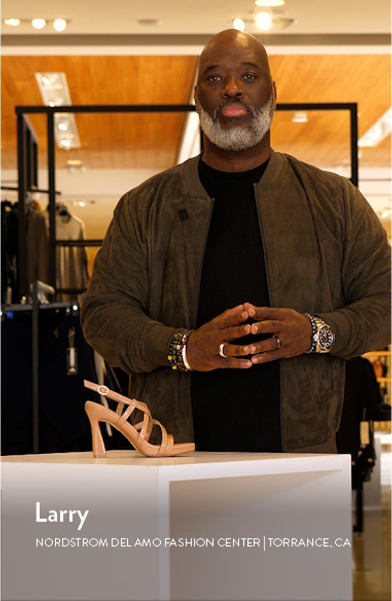 Luisa Metallic Strappy Sandal - Wide Width Available, sales video thumbnail