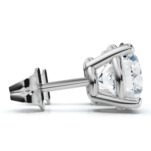 Bliss Diamond 1ct Tw Round Diamond Studs 14k Gold Lab Grown In 14k White Gold