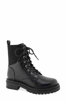Cedar Faux Leather Combat Boot