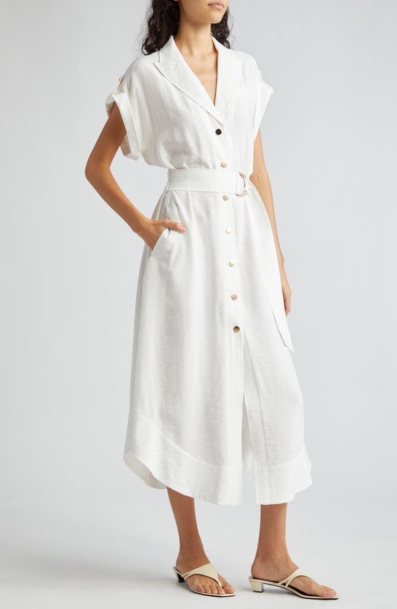 Ramy Brook Celia Belted Midi Dress, Alternate, color, Ivory