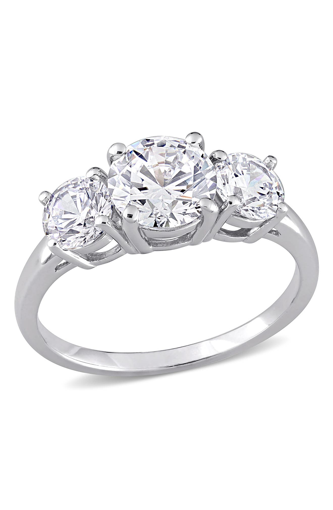 DELMAR Sterling Silver Cubic Zirconia Ring