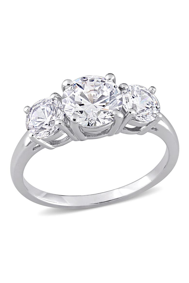 Sterling Silver Cubic Zirconia Ring, Main, color, SILVER