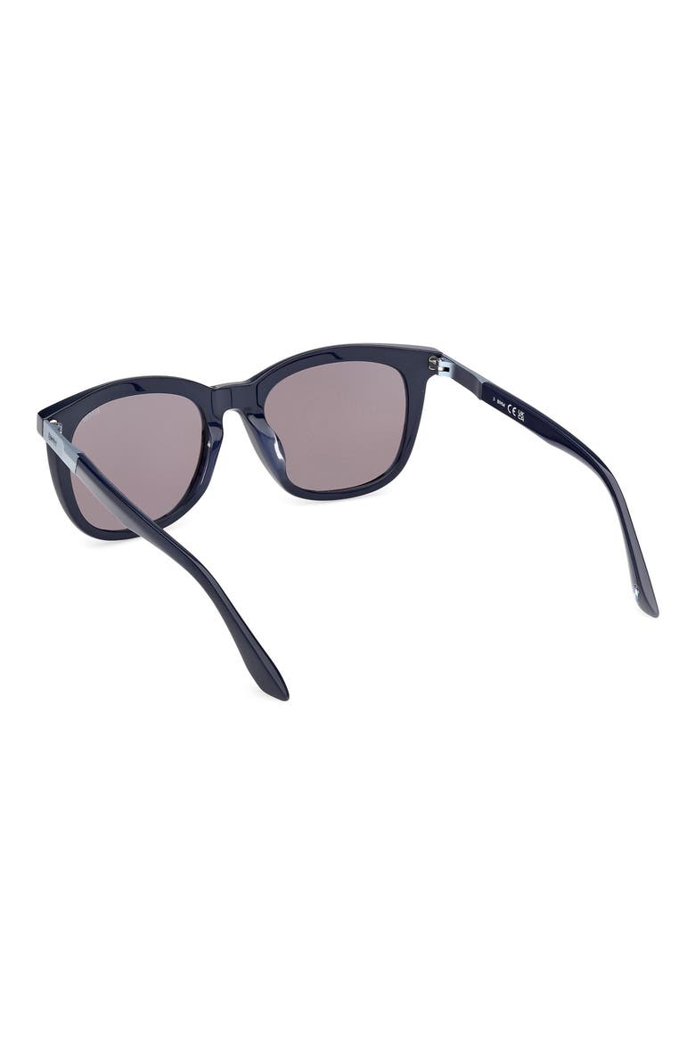 53mm Sunglasses, Alternate, color, SHINY BLUE / BLUE MIRROR