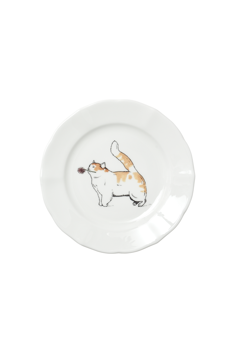 Thibaud Herem Objet Bread & Butter Plate, Main, color, Happy Cat